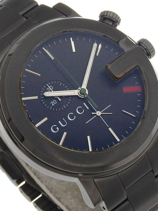GUCCI G Chrono Watches 101M black blackDial Stainless Steel Quartz Chronog... main image 5